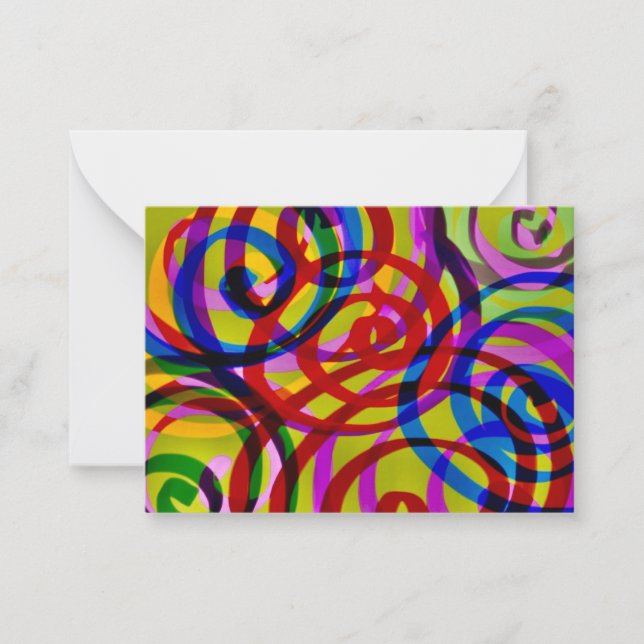 Farbige Wirbel Mitteilungskarte (Vorderseite)