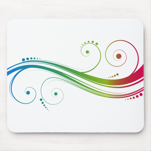 Farbige Wirbel Mousepad (Vorne)