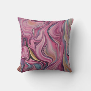 Farbige Wirbel Pink Blue Gold Kissen Kissen
