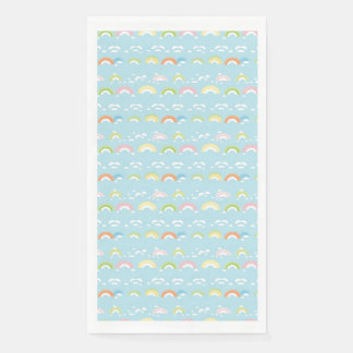 Farbige Wolke und Regenbogen Nahtlos Serviette