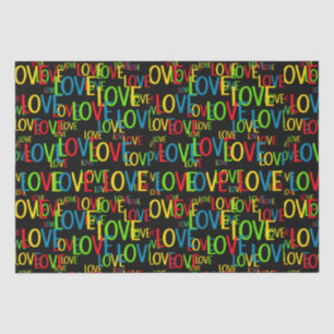 Farbige Worte der Liebe Seidenpapier