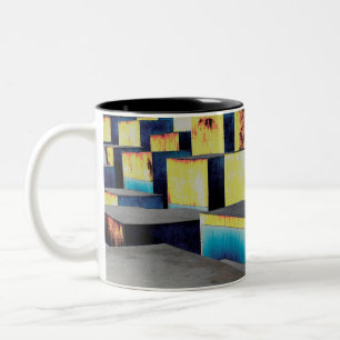 Farbige Würfel Zweifarbige Tasse