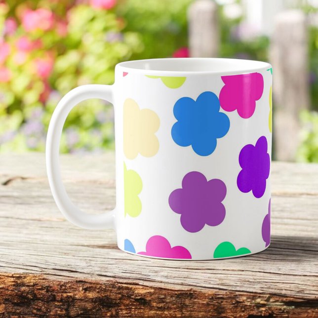 Farbige Y2K Wildblume Bold Retro Spring Kitchen Kaffeetasse (Von Creator hochgeladen)