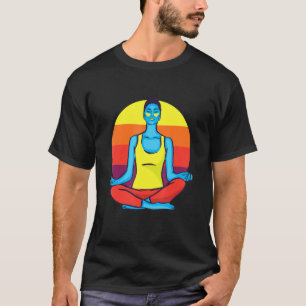 Farbige Yoga-Frauen Meditieren T-Shirt