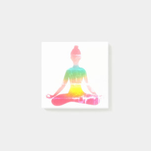 Farbige Yoga-Teil Post-it Klebezettel