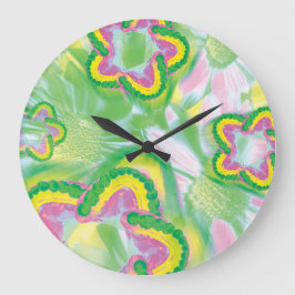 Farbige Zahn-vorbildliche Blumen-Zahnarzt-Wand-Uhr Große Wanduhr