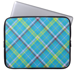 Farbige Zickzack Karierte Tartan texturiert Nahtlo Laptopschutzhülle
