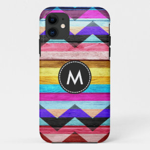Farbige Zickzack Streifen Holz #3 Case-Mate iPhone Hülle