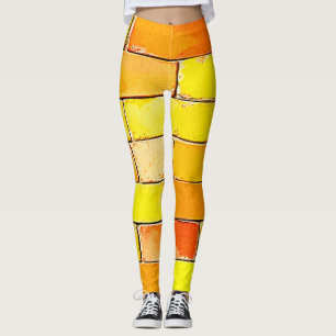 Farbige Ziegeltextur Leggings