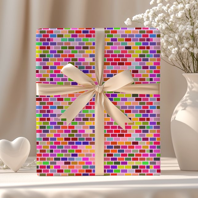 Farbige Ziegelwand Geschenkpapier (Von Creator hochgeladen)