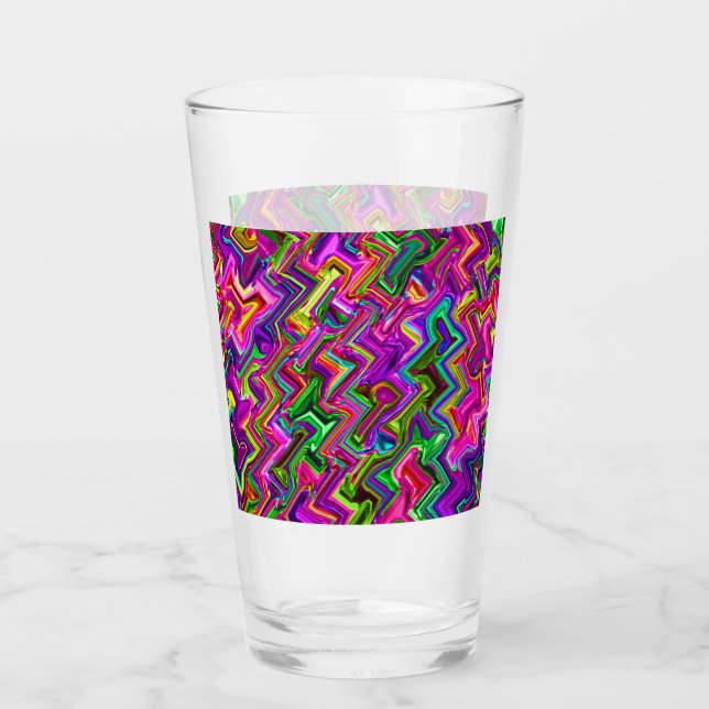 Farbige Zigzag #2 Glas (Vorderseite)
