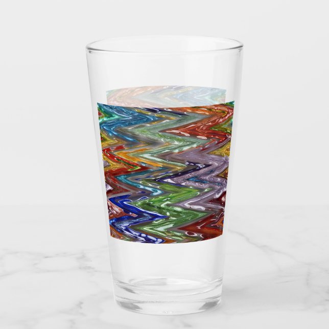 Farbige Zigzag #44 Glas (Vorderseite)