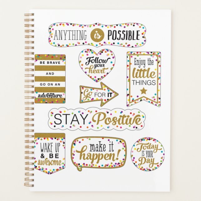 Farbige Zitate der Inspiration Planer (Vorderseite)