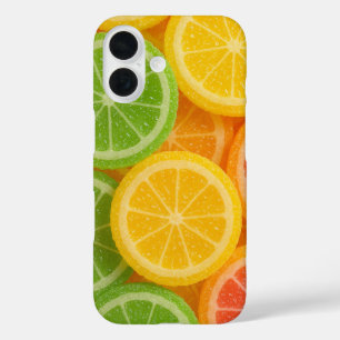 Farbige Zitrusbonbonscheibe iPhone 16 Hülle