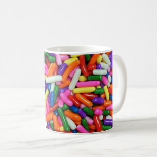 Farbige Zucker-Sprinkles Kaffeetasse