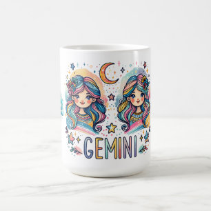 Farbige Zwillinge Astrologie Sternzeichen Zwilling Kaffeetasse