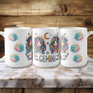 Farbige Zwillinge Astrologie Sternzeichen Zwilling Kaffeetasse