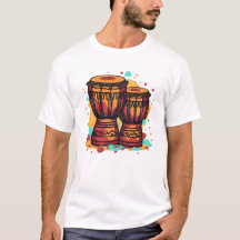 Farbige Zwillings-Djembe-Trommeln
