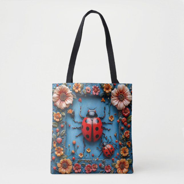 Farbiger 3D-Marienkäfer Tasche (Vorderseite)
