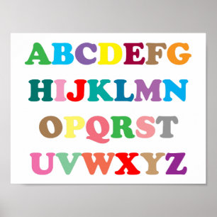 Farbiger ABC-Text Poster