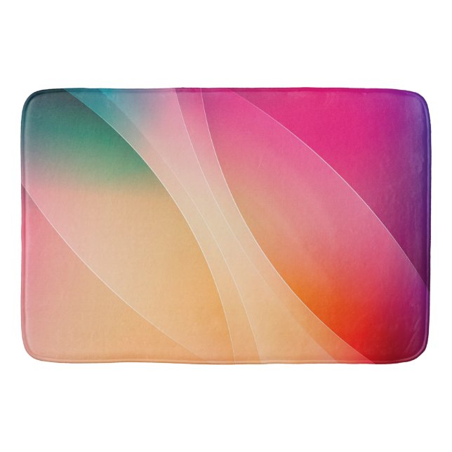 Farbiger abstrakter geometrischer Hintergrund Badematte (Vorderseite)