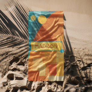 farbiger abstrakter Hintergrund mit geometrischer Strandtuch
