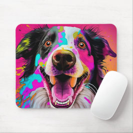 Farbiger Abstrakter Hund Mousepad