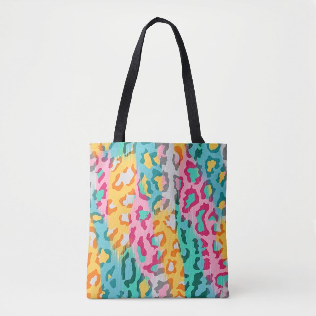 Farbiger Abstrakter Leopardenhintergrund. Tasche (Vorderseite)