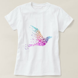 Farbiger Abstrakter Vogel im Flug T-Shirt
