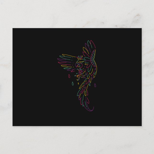 Farbiger Adler Postkarte (Vorderseite)