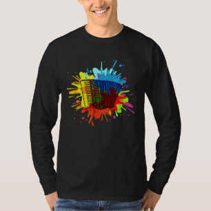 Farbiger Akkordeon T-Shirt