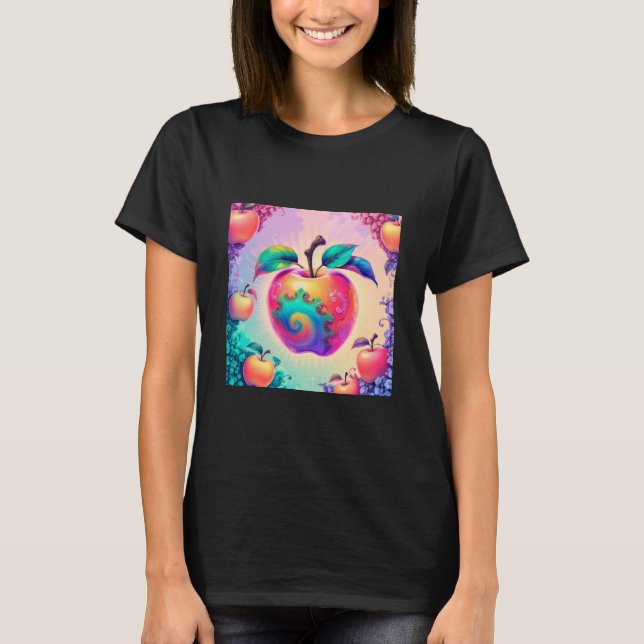 Farbiger Apfel T-Shirt (Vorderseite)