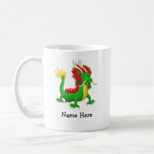 Farbiger asiatischer Drache Kaffeetasse