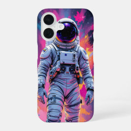Farbiger Astronaut Weltraum Erforschung Galaxie Ne iPhone 16 Hülle