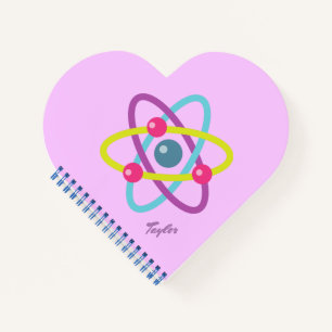 Farbiger Atom Lavender Hintergrund Notizbuch
