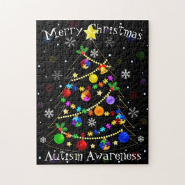 Farbiger Autismus Weihnachtsbaum