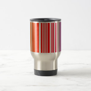 Farbiger Barcode Aluminium Travel Mug Reisebecher