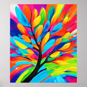 Farbiger Baum der Träume Poster