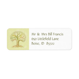 Farbiger Baum des Adresslabels