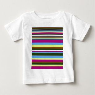 Farbiger, benutzerdefinierter Designerstreifen Baby T-shirt