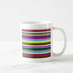 Farbiger, benutzerdefinierter Designerstreifen Kaffeetasse