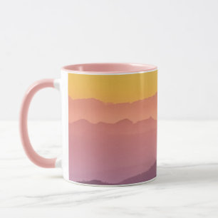 "Farbiger Bergsonnenuntergang-Becher – Naturlands Tasse