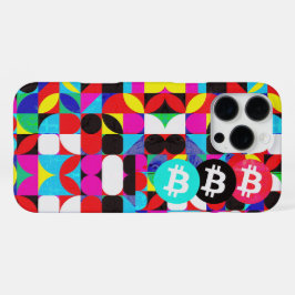 Farbiger Bitcoin (Vibrant HD) iPhone 16 Pro Max Hülle