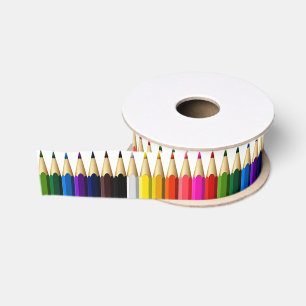 Farbiger Bleistift-Kasten Ripsband