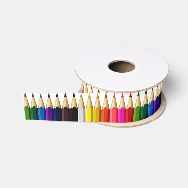 Farbiger Bleistift-Kasten Ripsband (Spule)