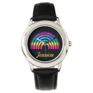 Farbiger Boho-Regenbogenverlauf Armbanduhr