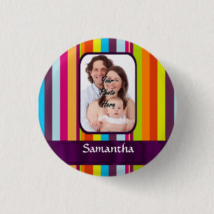 Farbiger Bonbenstreifen Button