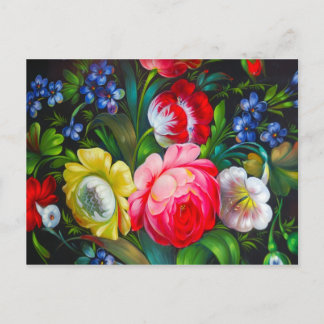 farbiger Bouquet Postkarte