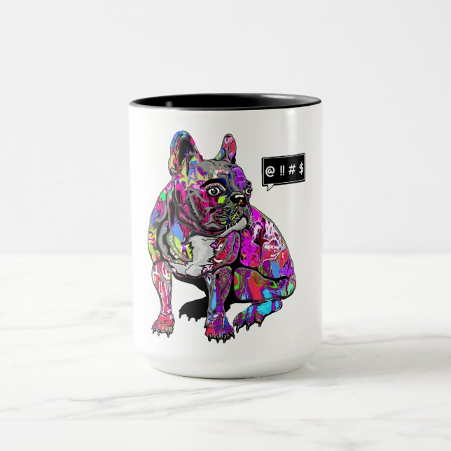 Farbiger Bulldogge Tasse (Zentrum)