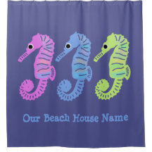 Farbiger Cartoon Seashorses Personalisiert